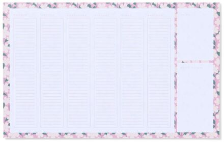 Hema Bureau onderlegger papier bloemen (multi)