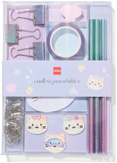 Hema Bureauset accessoires 20.2x14.3x2.2cm katten