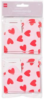 Hema Cadeaudoosjes 12.5x12.5cm hartjes - 6 stuks