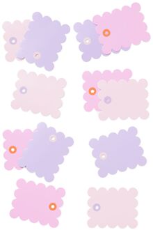 Hema Cadeaulabels pastel - 12 stuks