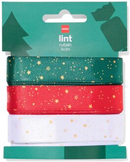 Hema Cadeaulinten 3m sterretjes - 3 stuks