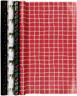 Hema Cadeaupapier 200x70 kerst - 4 stuks (multi1)