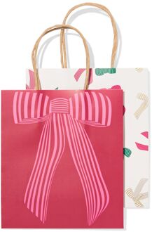 Hema Cadeautas 7x17x15cm strikken - 2 stuks