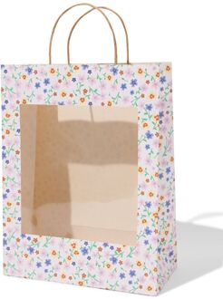 Hema Cadeautas L met venster bloem