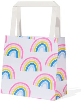 Hema Cadeautasjes papier 13x13x7 regenboog - 6 stuks