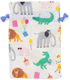 Hema Cadeauzakje 21x14cm katoen feestbeesten