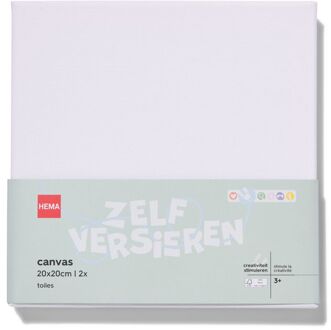 Hema Canvasdoeken 20x20 - 2 stuks