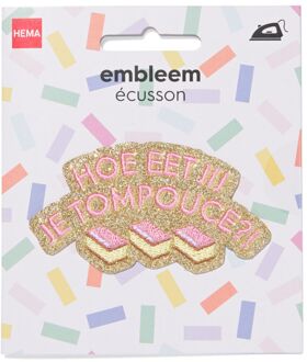 Hema Carnaval strijkembleem 8x4.5cm tompouce