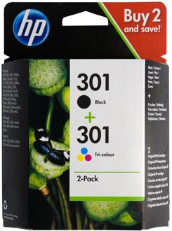 Hema Cartridge HP 301 zwart/kleur - 2 stuks