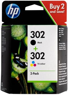 Hema Cartridge HP 302 zwart/kleur - 2 stuks