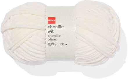 Hema Chenille wit 100gram 110meter