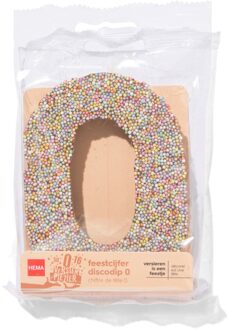 Hema Chocolade feestcijfer 0 met discodip