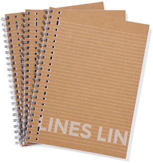 Hema Collegeblokken kraft A4 gelinieerd - 3 stuks