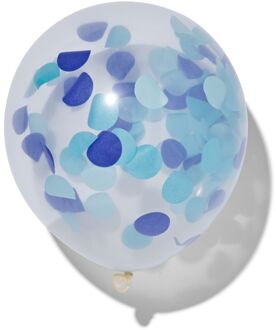 Hema Confetti Ballonnen - 6 Stuks (blauw)