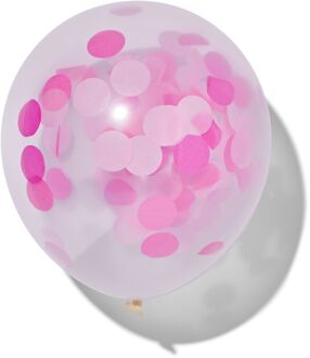 Hema Confetti ballonnen - 6 stuks (roze)