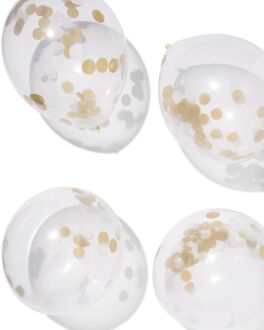 Hema Confettiballonnen 30cm goud - 6 stuks (goud)