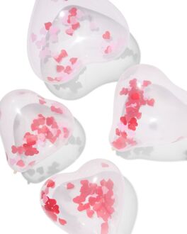 Hema Confettiballonnen 30cm hart - 6 stuks (rood)
