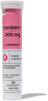 Hema Cranberry 300mg + Vitamine C Bruistabletten - 20 Stuks