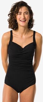 Hema Dames badpak control zwart (zwart) - XL