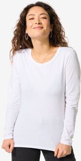Hema Dames basic t-shirt wit (wit) - XXL