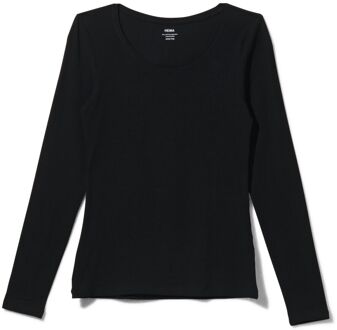 Hema Dames Basic T-shirt Zwart (zwart) - L