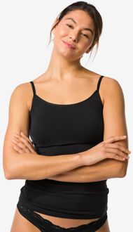 Hema Dames bh hemd met ingebouwde cups zwart (zwart) - XL