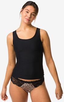 Hema Dames bh hemd smoothing met ingebouwde cups zwart (zwart)