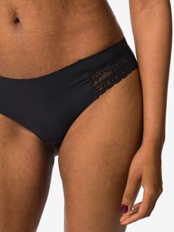 Hema Dames brazilian micro met kanten inzet zwart (zwart) - XS