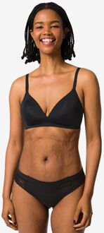 Hema Dames brazilian micro met kanten inzet zwart (zwart)