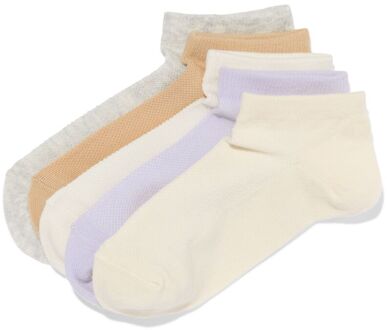 Hema Dames enkelsokken mesh - 5 paar beige (beige) - 39/42