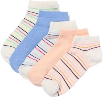 Hema Dames enkelsokken rib strepen - 5 paar multicolor (multicolor) - 35/38