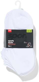 Hema Dames enkelsokken sport allround met badstof - 5 paar wit (wit)