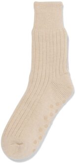 Hema Dames huissokken fleece rib beige (beige) - 35/38