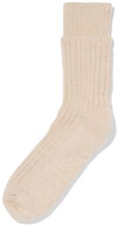 Hema Dames huissokken fleece rib beige (beige) - 39/42