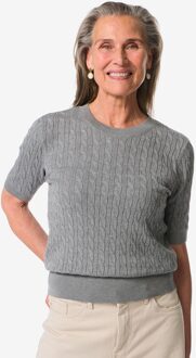 Hema Dames kabeltrui Fally middengrijs (middengrijs) - S