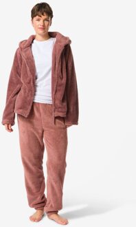 Hema Dames loungebroek teddy middenbruin (middenbruin)