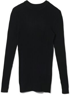 Hema Dames Pullover Louisa Rib Zwart (zwart) - XL