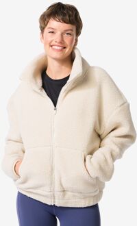 Hema Dames sherpa jas creme (creme) - L