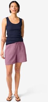 Hema Dames short Kai relaxed fit mousseline paars (paars)