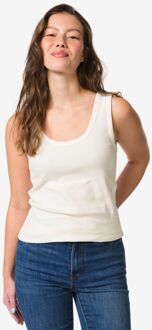 Hema Dames singlet Anouk met ribbels wit (wit) - XL