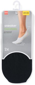 Hema Dames sneakersokken met bamboe - 2 paar zwart (zwart)