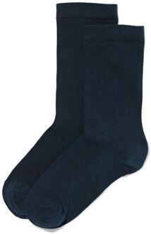 Hema Dames Sokken Met Biologisch Katoen - 2 Paar Donkerblauw (donkerblauw) - 39/42