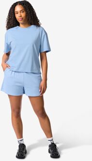 Hema Dames sweatshort lichtblauw (lichtblauw) - M