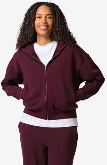 Hema Dames sweatvest bordeauxrood (bordeauxrood)