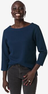 Hema Dames T-shirt Cara jersey strepen donkerblauw (donkerblauw) - XL