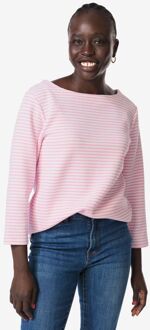 Hema Dames T-shirt Cara jersey strepen roze (roze)