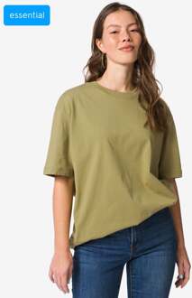 Hema Dames T-shirt Do relaxed fit groen (groen) - XL