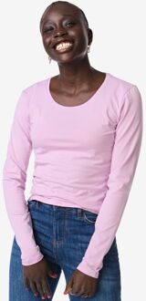 Hema Dames T-shirt jersey o-neck roze (roze) - XS