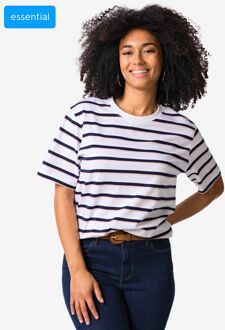 Hema Dames T-shirt Larissa regular fit lichtblauw (lichtblauw) - M