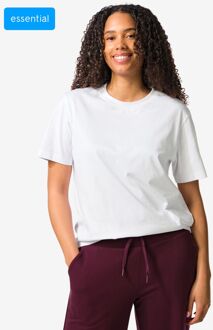 Hema Dames T-shirt Larissa regular fit wit (wit)